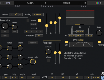 NUSofting updates Sinnah free synthesizer plugin to v1.1 (VST/AU)