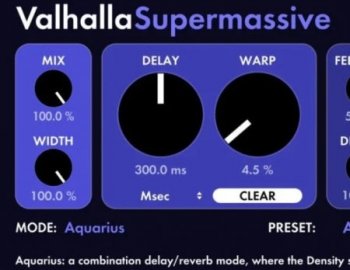 ValhallaSupermassive free delay/reverb gets new Aquarius and Pisces modes