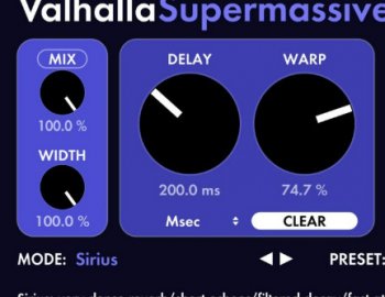 Valhalla Supermassive gets new Sirius reverb/delay mode in v5.0 update